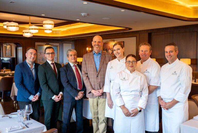 Culinary leadership and The Penrose Room team, from left: Jake Zubrod, Aleandre Verdier, Joseph Freyre, David Patterson, Bethany Fahey, Vanessa Sanchez Gill, Franck Labasse and Justin Miller. (Photo courtesy of The Broadmoor)