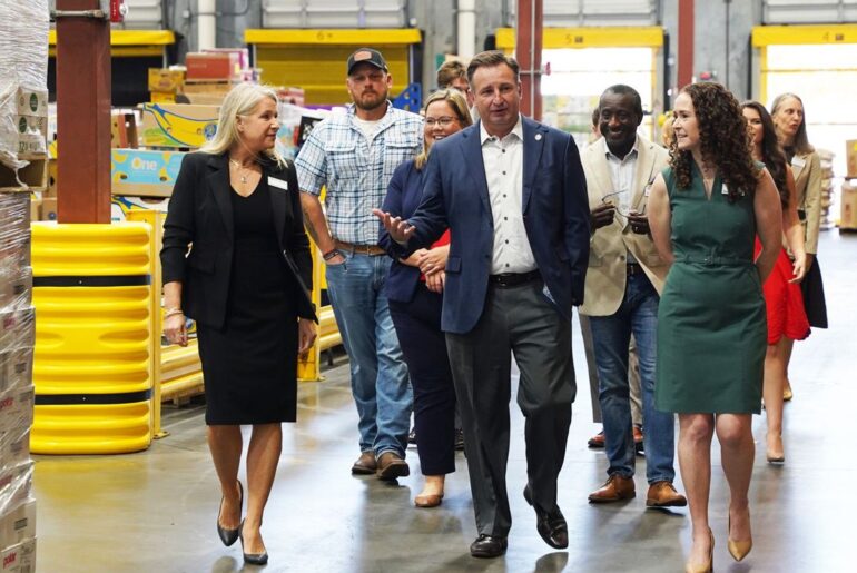 State Senator Jason Brodeur tours Second Harvest Food Bank