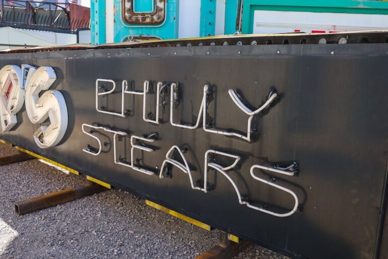 Iconic ‘P.O.P.S.’ Cheesesteak Neon Sign Added to The Neon Museum’s Permanent Collection
