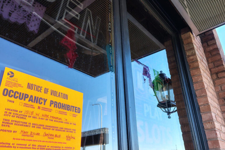 Mexican eatery in Peoria temporarily closed as 'occupancy prohibited'