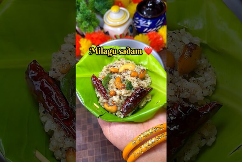Milagu sadam recipe| pepper rice| lunch box recipes| Navaratri recipes|variety rice recipes #shorts