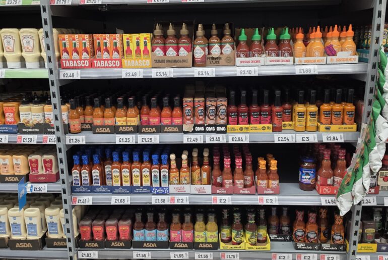 Range in your average English Supermarket...