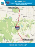 Sept. 14-19: Overnight Lane Reductions Along I-405 Through the Sepulveda Pass