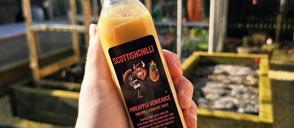 Homemade Pineapple and Rum Hotsauce! Its nearly sauce making season this year and im excited to try some new combinations.