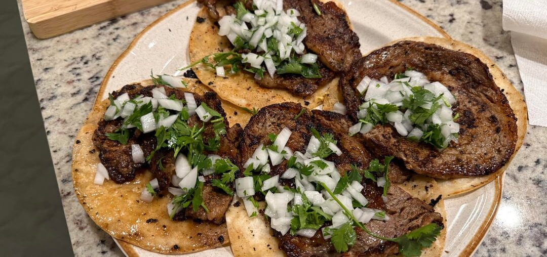 First try at ribeye tacos