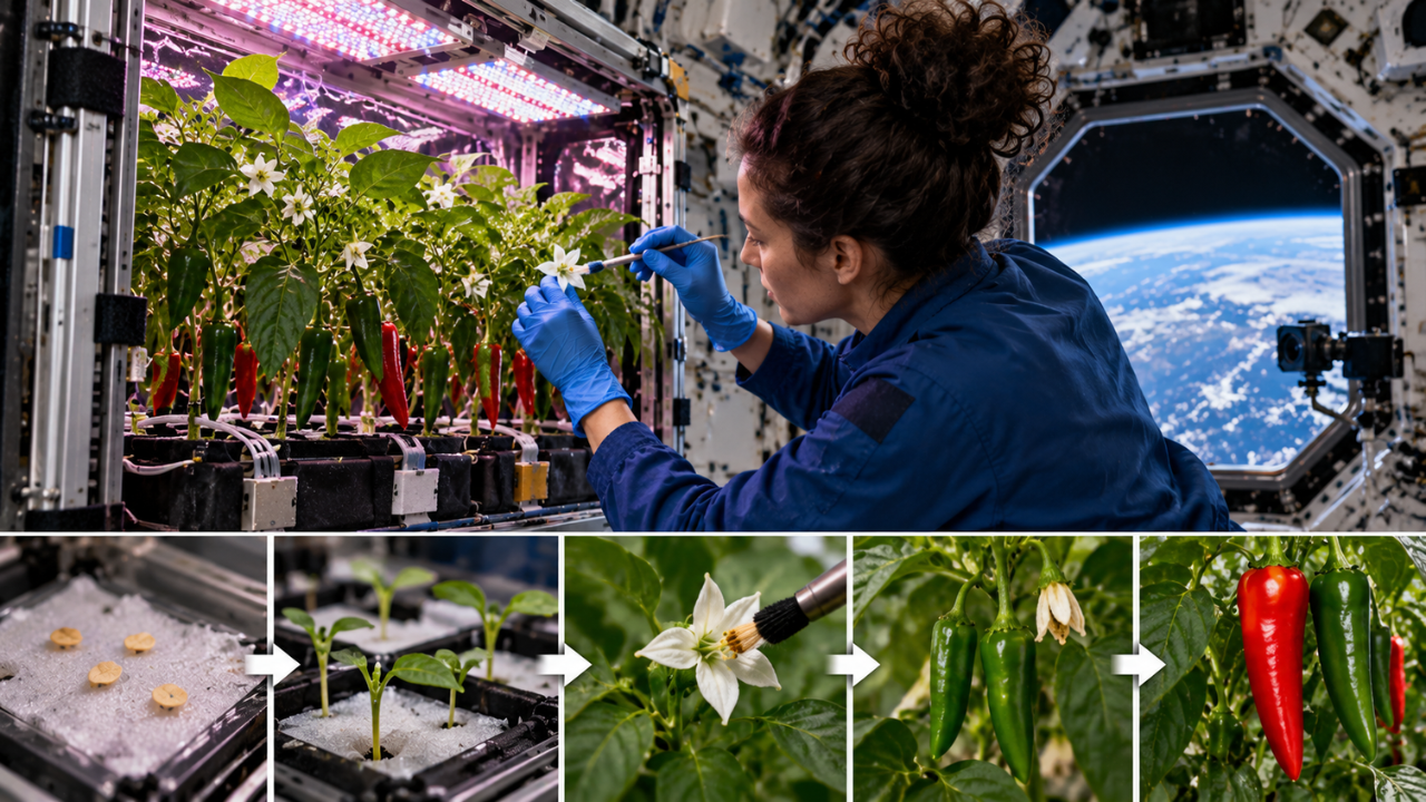 Image AI generated How did Nasa get Hatch chile peppers to fruit in space