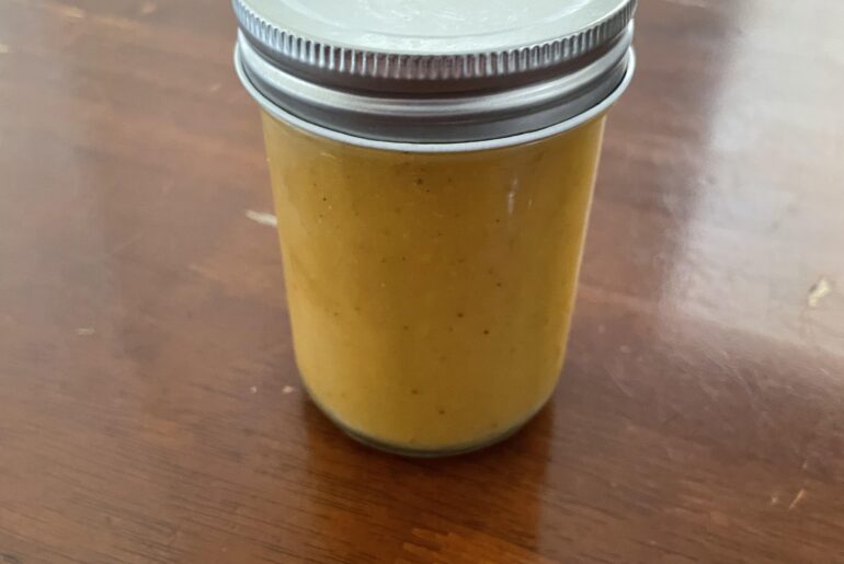 Kiwi habanero hot sauce, nice tang and sweetness, and the burn is very nice