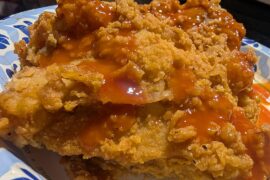 Crystal Extra Hot on cold Publix fried chicken.