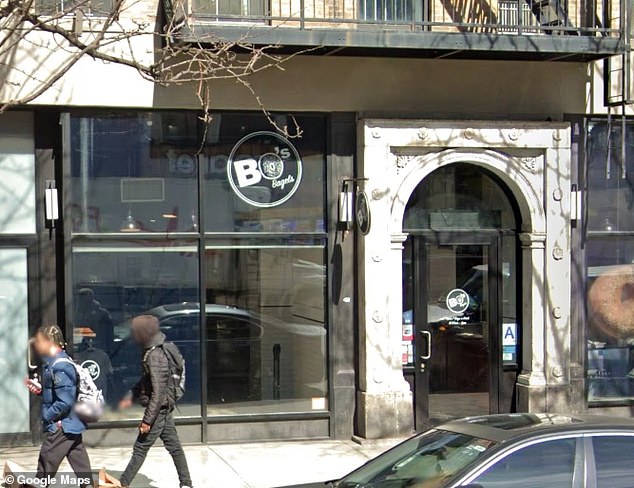 Bo's Bagels in Harlem was recently engulfed in heated discussion over its wooden advertising board crafted in the shape of a cartoon bagel wearing sunglasses