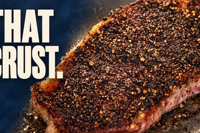 Epic pepper crusted steak au poivre - just like a steakhouse at home