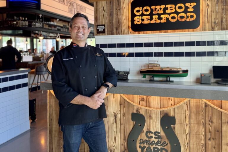 Chef Christopher Collins will open Cowboy Seafood on Friday.