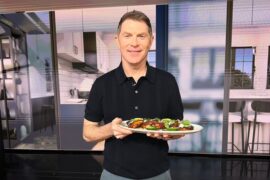 Bobby Flay shares grilled chicken thighs with aji verde and guacamole recipes