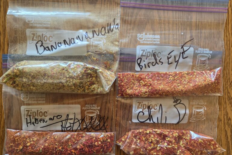 Dehydrated the crop and made flakes!