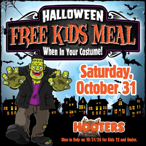 Kids Eat Free at Hooters This Halloween in Sarasota, Bradenton and South Florida