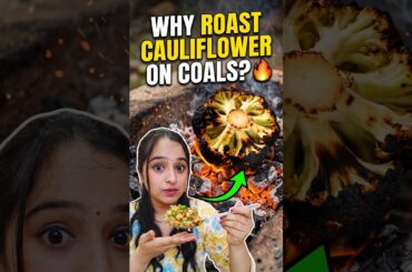 Why Everyone Is Obsessed With This Coal-Roasted Cauliflower 🤯🔥 #recipe #food #trending