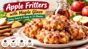 Apple Fritters with Maple Glaze – Ready in 35 Minutes