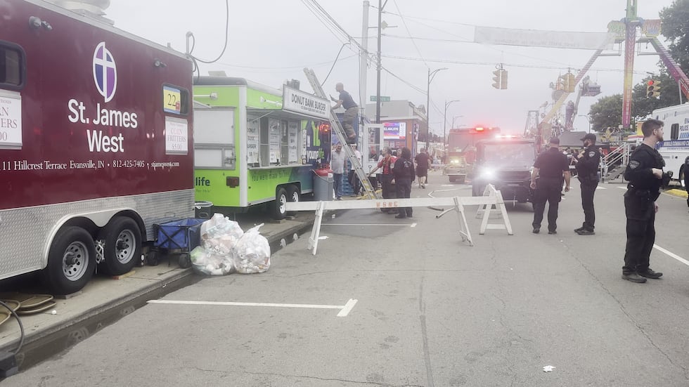Fire reported at Fall Festival food booth