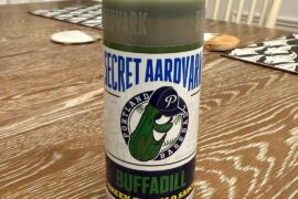 Secret Aardvark Buffadill Green Buffalo Sauce- way better than it should be.