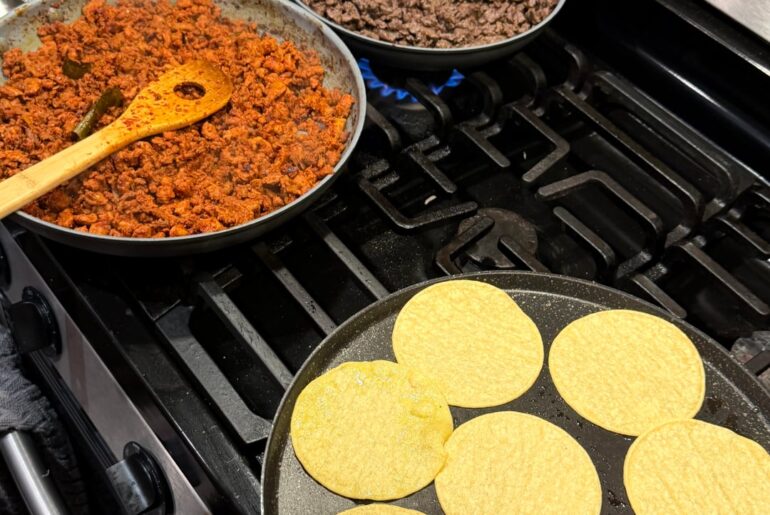 Taco Night Asada and Al Pastor