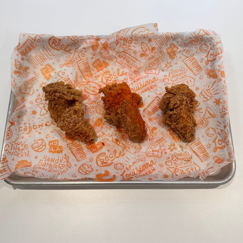 popeyes wings popeyes wings on silver tray